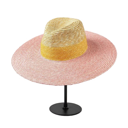 Chapeau de plage en paille - Jaune rose Beige - M (56 - 58cm) | La boutique du chapeau