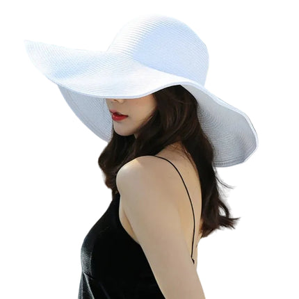 Chapeau de plage femme - Blanc - M (56 - 58cm) | La boutique du chapeau