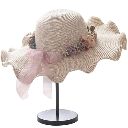 Chapeau de plage ondulé - Beige - M (56 - 58cm) | La boutique du chapeau