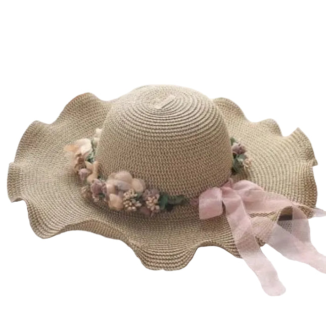 Chapeau de plage ondulé - Kaki - M (56 - 58cm) | La boutique du chapeau
