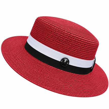 Chapeau de plage pour femme - Rouge - M (56 - 58cm) | La boutique du chapeau