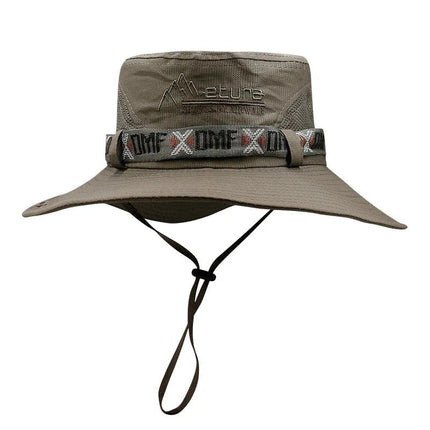 Chapeau de randonnée à large bord - Kaki - Ajustable (du 54 au 59) | La boutique du chapeau