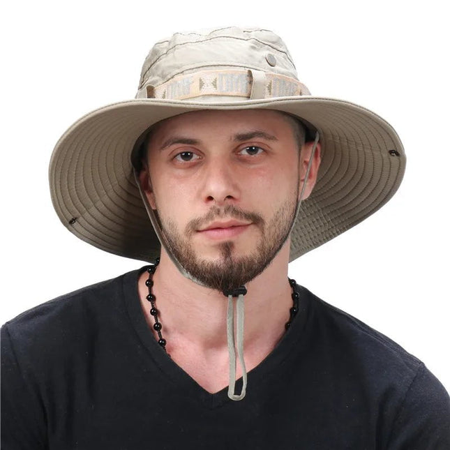 Chapeau de randonnée à large bord - Gris clair - Ajustable (du 54 au 59) | La boutique du chapeau