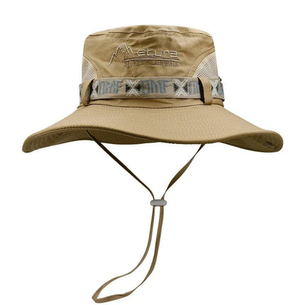 Chapeau de randonnée à large bord - Camel - Ajustable (du 54 au 59) | La boutique du chapeau
