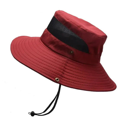 Chapeau de randonnée pliable - Bordeaux - M (56 - 58cm) | La boutique du chapeau