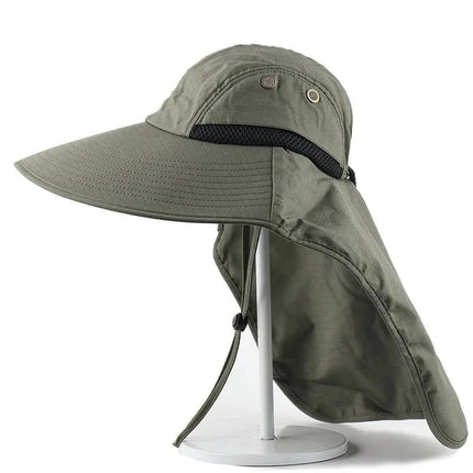 Chapeau de randonnée toutes saisons - Imperméable - Vert - Ajustable (du 54 au 59) | La boutique du chapeau