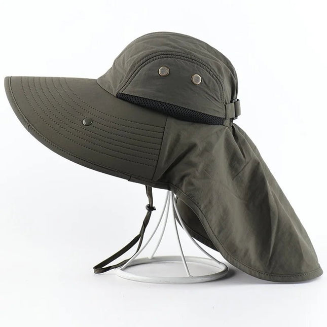 Chapeau de randonnée toutes saisons - Imperméable - Vert - Ajustable (du 54 au 59) | La boutique du chapeau