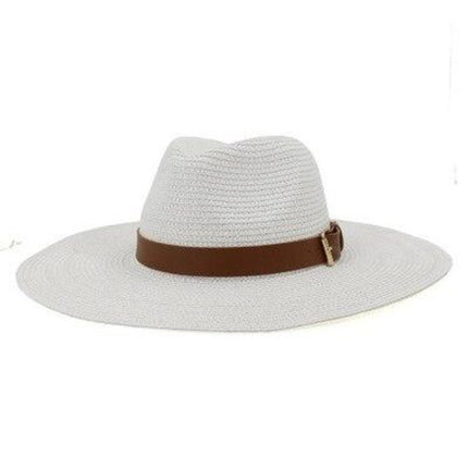Chapeau de soleil à grand bord - Blanc 11cm - M (56 - 58cm) | La boutique du chapeau
