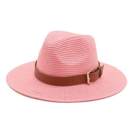 Chapeau de soleil à grand bord - Rose 7.5cm - M (56 - 58cm) | La boutique du chapeau