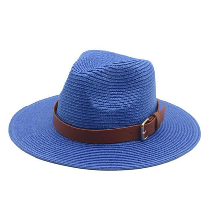 Chapeau de soleil à grand bord - Bleu 7.5cm - M (56 - 58cm) | La boutique du chapeau