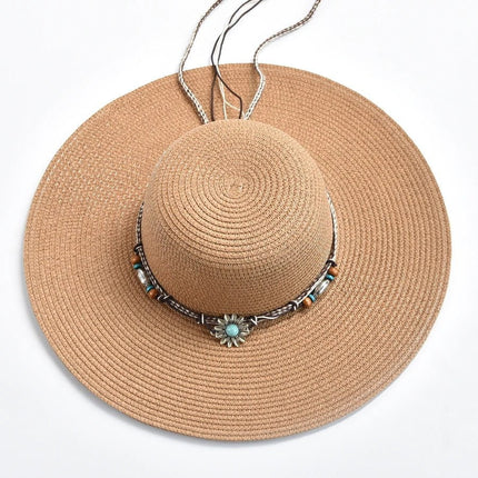 Chapeau de soleil à large bord - Beige - M (56 - 58cm) | La boutique du chapeau