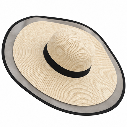 Chapeau de soleil à large bord - Beige - M (56 - 58cm) | La boutique du chapeau
