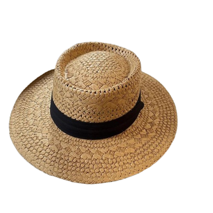 Chapeau de soleil ajouré - Kaki/noir - M (56 - 58cm) | La boutique du chapeau