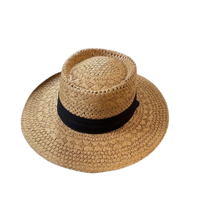 Chapeau de soleil ajouré - Beige/noir - M (56 - 58cm) | La boutique du chapeau