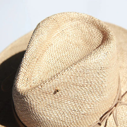 Chapeau de soleil d'été en raphia - Beige clair - M (56 - 58cm) | La boutique du chapeau