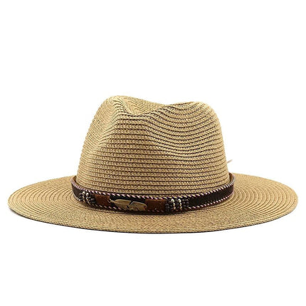 Chapeau de soleil en paille - Kaki - XS (52 - 53cm) | La boutique du chapeau