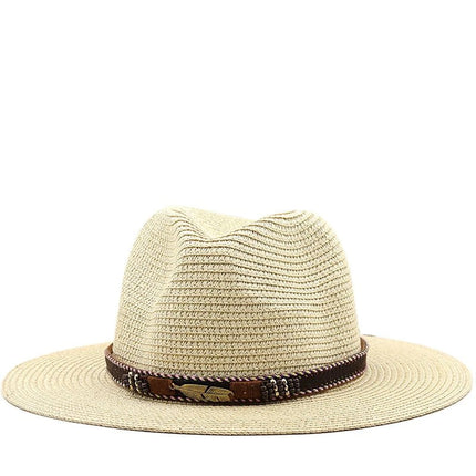 Chapeau de soleil en paille - Beige - XS (52 - 53cm) | La boutique du chapeau