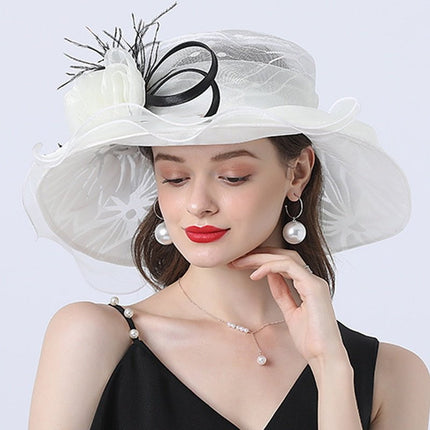 Chapeau de soleil, fascinateur - Noir - M (56 - 58cm) | La boutique du chapeau