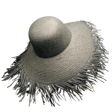 Chapeau de soleil paille - Noir - M (56 - 58cm) | La boutique du chapeau