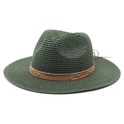 Chapeau de soleil panama - Vert foncé - M (56 - 58cm) | La boutique du chapeau