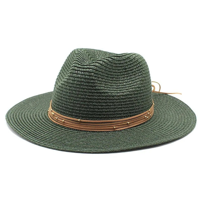 Chapeau de soleil panama - Vert foncé - M (56 - 58cm) | La boutique du chapeau