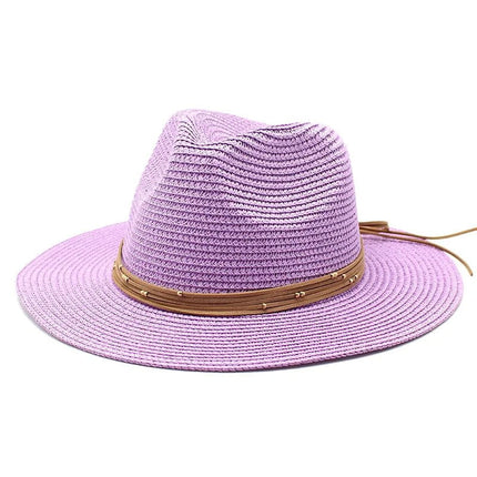 Chapeau de soleil panama - Violet clair - M (56 - 58cm) | La boutique du chapeau