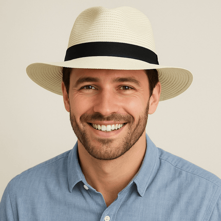 Chapeau de soleil Panama - Ivoire - M (56 - 58cm) | La boutique du chapeau