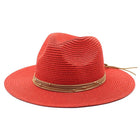 Chapeau de soleil panama - Rouge - M (56 - 58cm) | La boutique du chapeau
