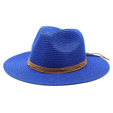 Chapeau de soleil panama - Bleu - M (56 - 58cm) | La boutique du chapeau