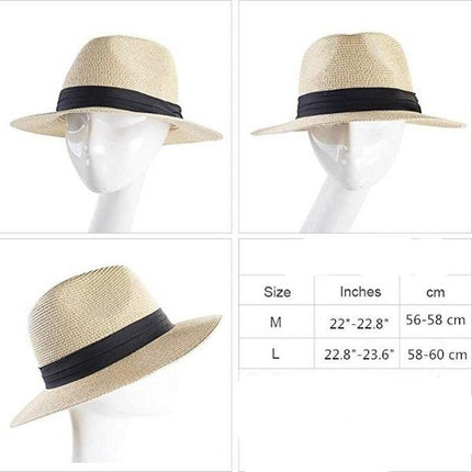Chapeau de soleil Panama - Beige - M (56 - 58cm) | La boutique du chapeau