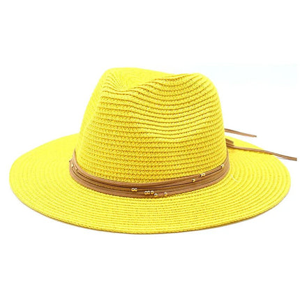 Chapeau de soleil panama - Jaune - M (56 - 58cm) | La boutique du chapeau