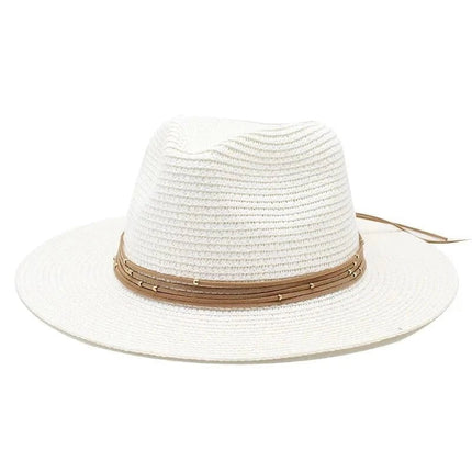 Chapeau de soleil panama - Rouge - M (56 - 58cm) | La boutique du chapeau