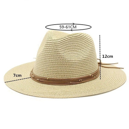 Chapeau de soleil panama - Rouge - M (56 - 58cm) | La boutique du chapeau