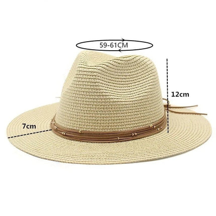 Chapeau de soleil panama - Rouge - M (56 - 58cm) | La boutique du chapeau