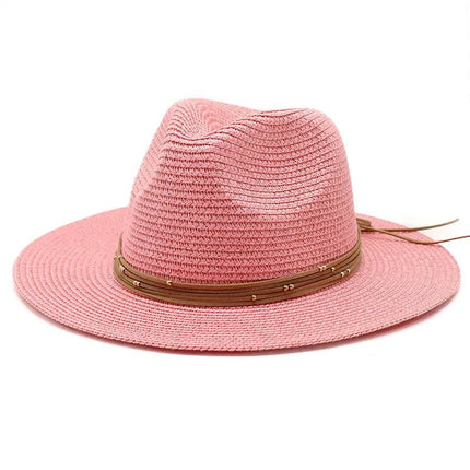 Chapeau de soleil panama - Rose - M (56 - 58cm) | La boutique du chapeau