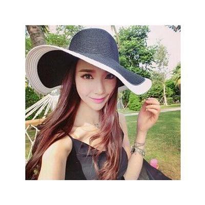 Chapeau de Soleil Pliable - Noir Blanc - M (56 - 58cm) | La boutique du chapeau