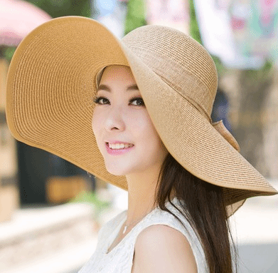 chapeau de soleil pliable - Café clair - M (56 - 58cm) | La boutique du chapeau