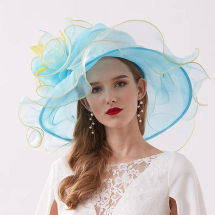 Chapeau d'église femme - Bleu clair - M (56 - 58cm) | La boutique du chapeau