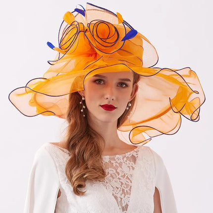 Chapeau d'église femme - Orange - M (56 - 58cm) | La boutique du chapeau