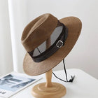 Chapeau d'été en maille pour hommes - Marron foncè - M (56 - 58cm) | La boutique du chapeau