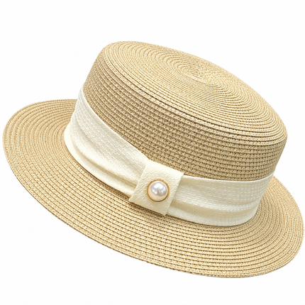 Chapeau d'été en paille - Beige - M (56 - 58cm) | La boutique du chapeau