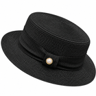 Chapeau d'été en paille - Noir - M (56 - 58cm) | La boutique du chapeau