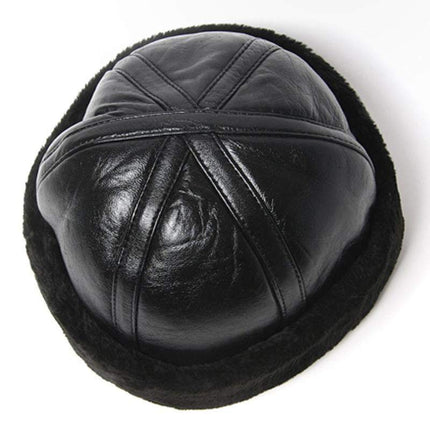 Chapeau D'hiver en cuir noir - Noir - S (54 - 55cm) | La boutique du chapeau
