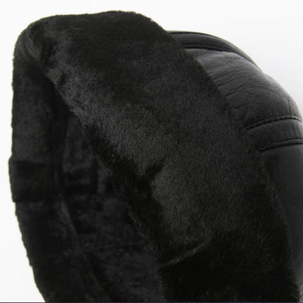 Chapeau D'hiver en cuir noir - Noir - S (54 - 55cm) | La boutique du chapeau