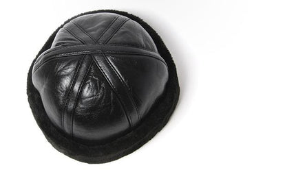 Chapeau D'hiver en cuir noir - Noir - S (54 - 55cm) | La boutique du chapeau