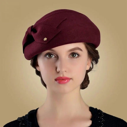 Chapeau en feutre - Bordeaux - M (56 - 58cm) | La boutique du chapeau