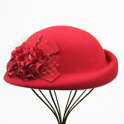 Chapeau en feutre de laine - Rouge - M (56 - 58cm) | La boutique du chapeau