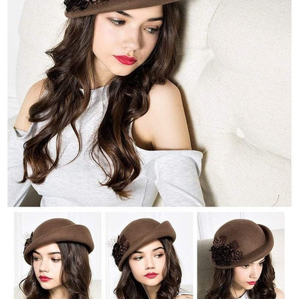 Chapeau en feutre de laine - Rouge - M (56 - 58cm) | La boutique du chapeau