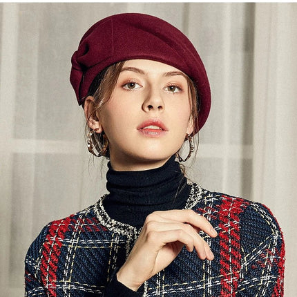 Chapeau en laine - Bordeaux - M (56 - 58cm) | La boutique du chapeau