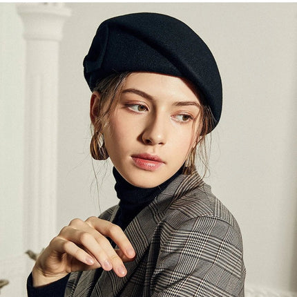 Chapeau en laine - Noir - M (56 - 58cm) | La boutique du chapeau